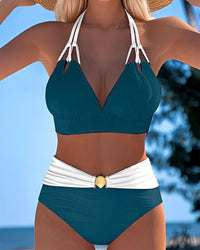 Camille - Schicker Bikini mit hoher Taille – Grün