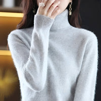Letizia - Stilvoller Rollkragenpullover – Grau