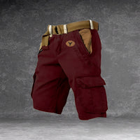 Cole - Komfortable Cargo-Shorts für Herren, ideal für Abenteuer – Rot