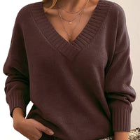Mollie - Luftiger Damenpullover mit entspanntem Design – Braun