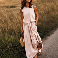 Edna - Lässiges Boho-Maxikleid aus Modal – Khaki