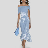 Isabellunel | Elegantes Midikleid – Blau