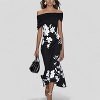 Isabellunel | Elegantes Midikleid – Schwarz