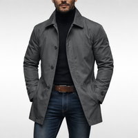 Leon | Eleganter Herrenmantel mit modernem Schnitt – Grau