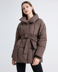 Anneliese | Steppjacke mit Gürtel – Braun