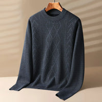 Herren Luxus Cashmere Cardigan Strickjacke – Hellgrau