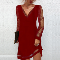 Elegantes Cocktail-Kleid für Damen - Figurbetontes Abendkleid – Rot