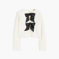 Glamouröse Damen-Paillettenjacke mit Glitzereffekt – Weiß