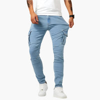 Stretch Cargo Herren Jeans – Blau