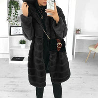 Elegante Damen Winterjacke mit Wärmeisolierung – Schwarz