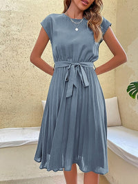 Genna | Müheloses Kleid mit Bauchbedeckung – Hellblau