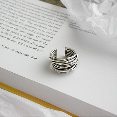 Verstellbarer 925 Sterling Silber Damen Ring