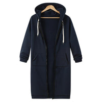 Klassische Lange Damen Strickjacke - Weich & Warm – Marine