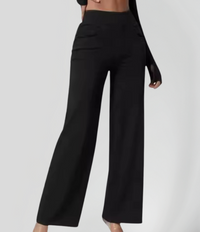 MECHTHILD - WEITE JEANS MIT ELASTISCHEM BUND – Schwarz