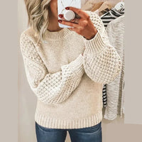 Kelly - Klassischer Wollpullover – Weiß