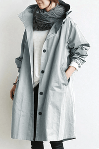 Wasserdichte Damen Windjacke mit Kapuze | Leicht & Atmungsaktiv – Grau