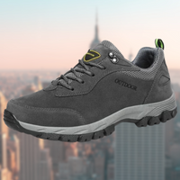Bequeme orthopädische Herrenschuhe mit Komfortsohle – Grau