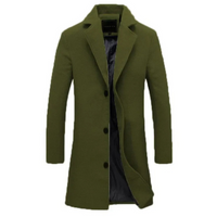 Herren Wintermantel - Eleganter Wollmantel mit warmer Fütterung für Business & Freizeit – Grün
