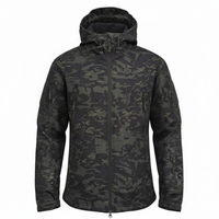 Soft Shell Jacke taktischer Militär Mäntel – Schwarze Tarnfarbe