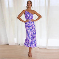 Jenny | Stylisches Sommer-Blumenkleid – Lila