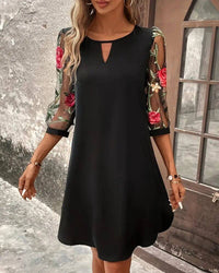 Sofia | Feminines Sommerkleid in elegantem Look – Schwarz