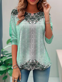 Jessika | Elegantes Loose Fit Pailletten Top – Hellgrün
