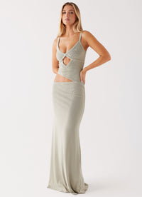 MARIA I SCHICKES MAXIKLEID – Salbei