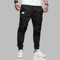Sommer-Jogginghose für Herren - Leichte Stretch Sporthose mit Gummibund – Schwarz