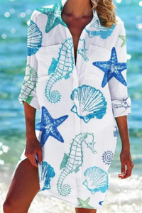 Johanna | Leichte lässige Sommer Strandbluse – Farbe 7