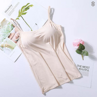 Juliane | Bequemes Tanktop mit integriertem BH – Hautfarbe