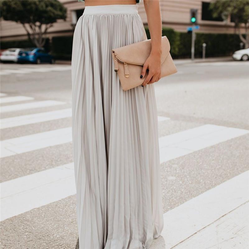 Heidi-Mode | Lange Einfarbige Plissierte