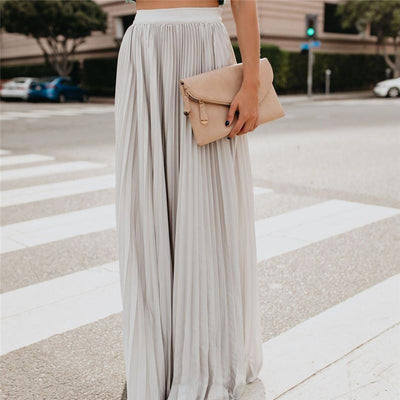 Heidi-Mode | Lange Einfarbige Plissierte