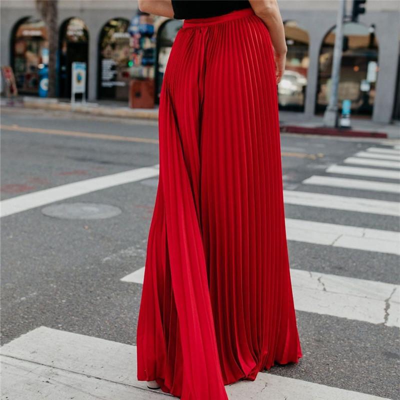 Heidi-Mode | Lange Einfarbige Plissierte