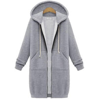 Klassische Lange Damen Strickjacke - Weich & Warm – Grau