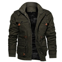 Herren Winterjacke mit Fleecefutter - Warm und Wasserdicht – Grün