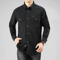 Funktionelles Herren Cargo Hemd – Schwarz
