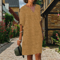 Elegantes Damenkleid mit femininer Silhouette – Khaki
