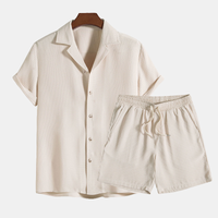 Herren Sommer Set aus atmungsaktivem Poloshirt und kurzer Hose - Hochwertig & Modisch – Beige