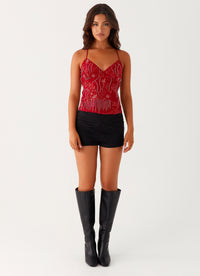 STEFFI I GLAMOUR-OBERTEIL – Rot
