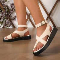 Rosalie | Elegante Damen Sandalen Zehensteg Design – Beige