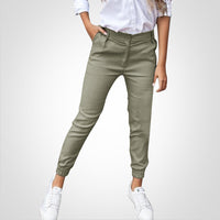 Kate - Lässige Stretch-Hose – Oliv