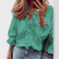 Sarah – Elegante Bluse mit besonderem Charakter – Grün