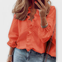Sarah – Elegante Bluse mit besonderem Charakter – Orange