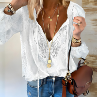 Kathrin | Moderne Boho Chic Bluse – Weiß
