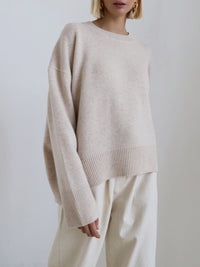 Frauke | Lässig Warmer Strickpullover – Beige