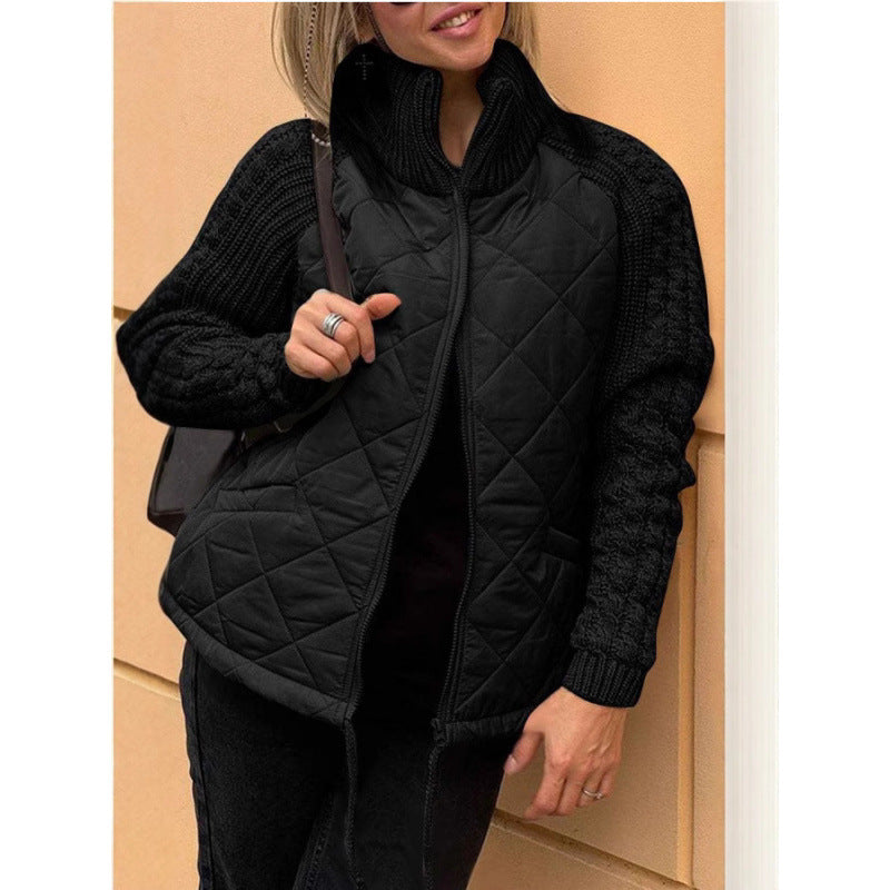 Katrin | Patchwork Jacke mit Stehkragen