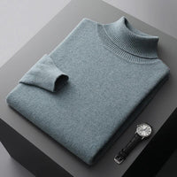 Rollkragenpullover Herren Klassisch | Schlichtes Design – Grün