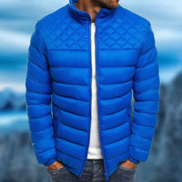 | Wind- und Wasserabweisende Gepolsterte Jacke für Herren – Blau