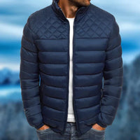 | Wind- und Wasserabweisende Gepolsterte Jacke für Herren – Dunkelblau