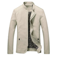 | Herren Slim-Fit Leichtgewicht Zip-Up Jacke – Creme